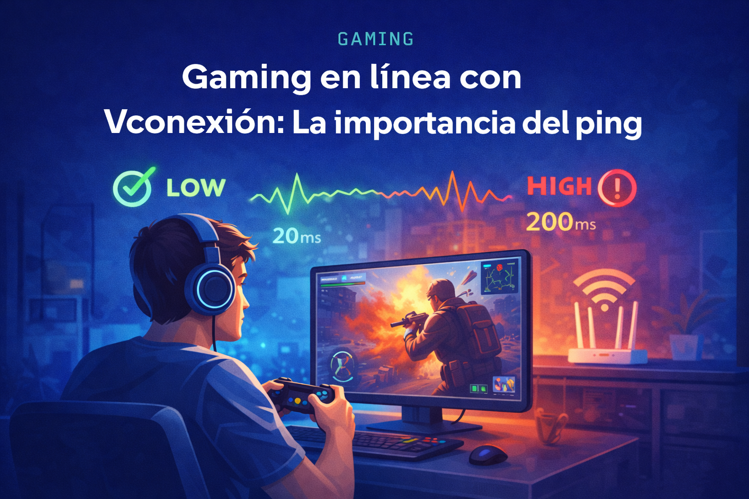 Gaming en línea con Vconexion: La importancia del ping